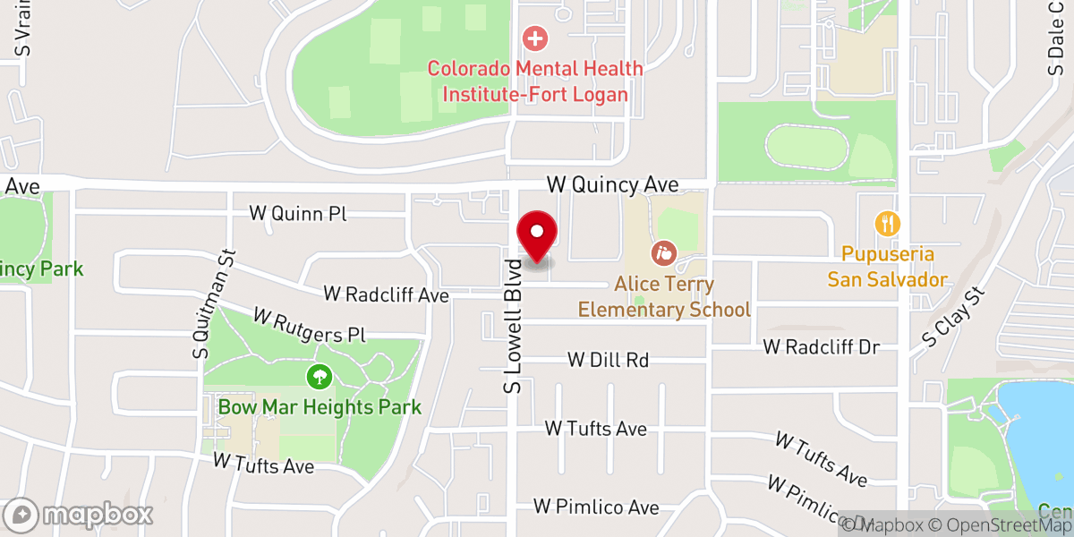 Map showing location of Denver Salem Church of God