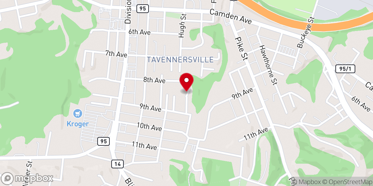 Map showing location of Freedom United Baptist Church