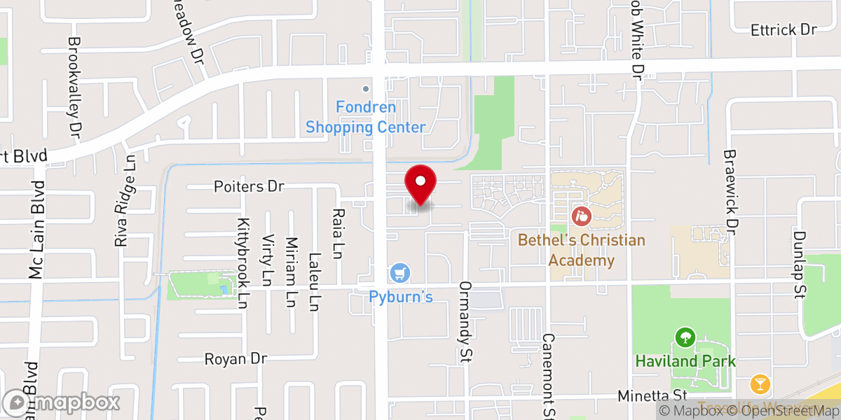 Map showing location of Praise Community Baptist Church