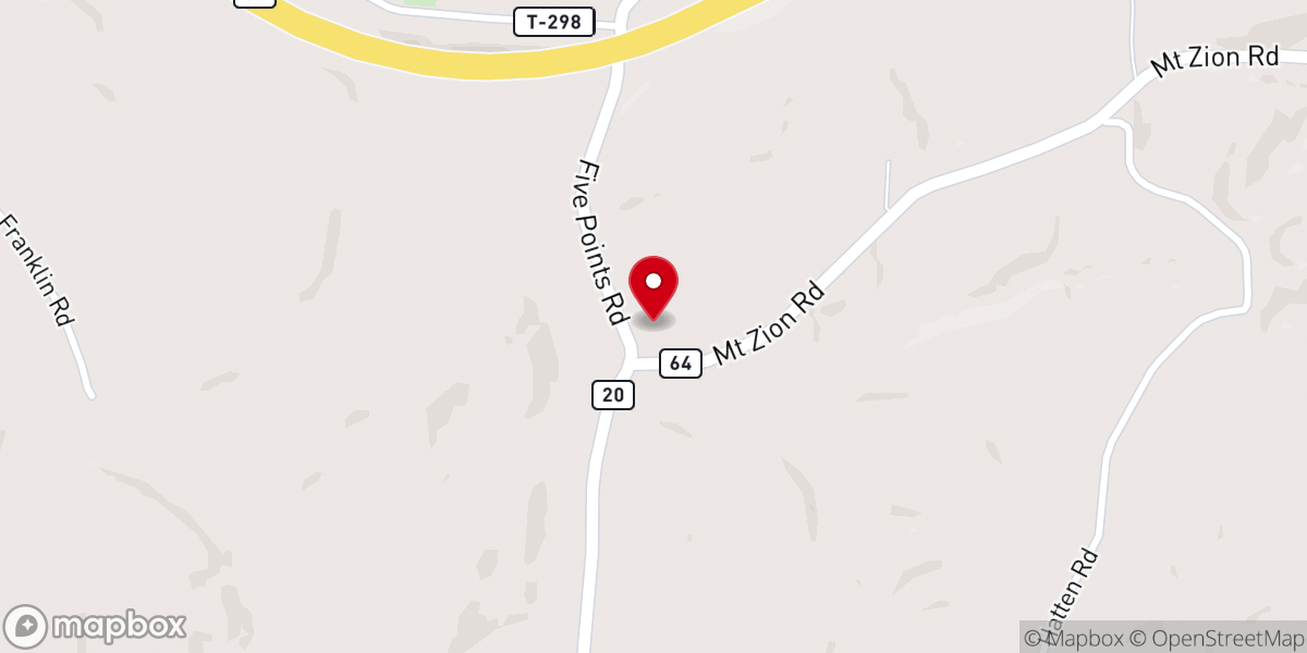 Map showing location of Faith Family Worship Center