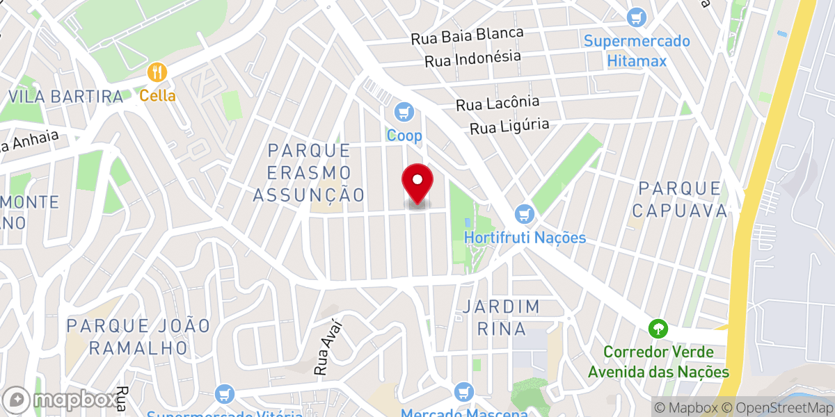 Map showing location of Capela São Sebastião