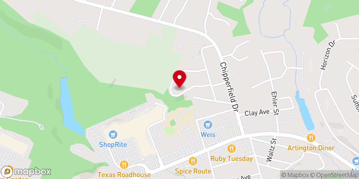 Map showing location of Faith United Methodist Church