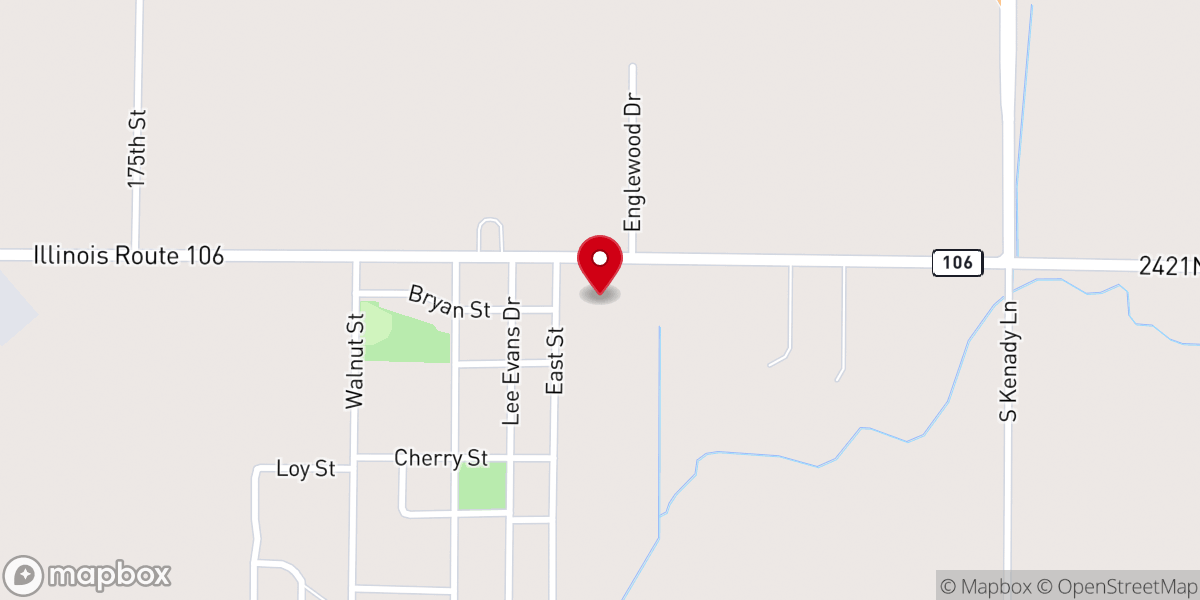 Map showing location of Hull United Methodist Church