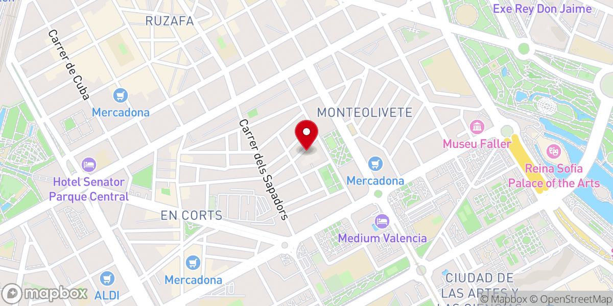 Map showing location of Iglesia Anglicana Valencia