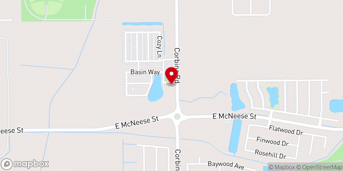 Map showing location of First Baptist Church