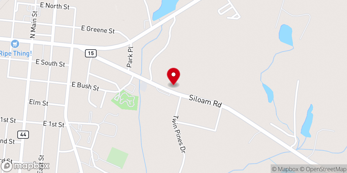 Map showing location of Greene County Food Pantry