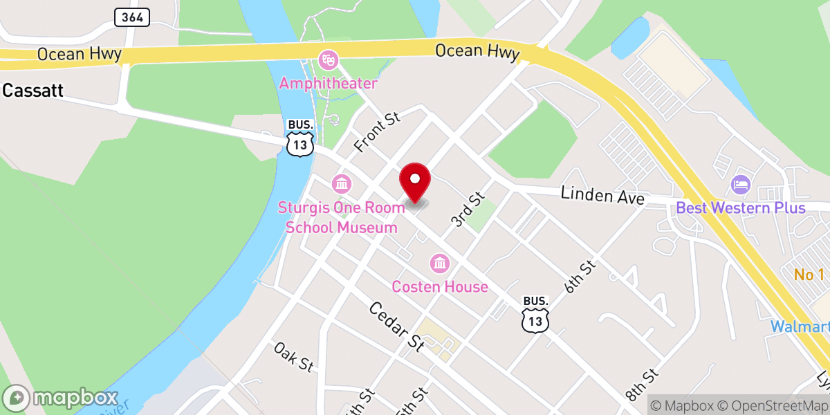 Map showing location of Bethany UMC