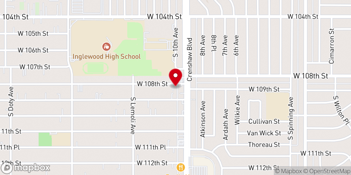 Map showing location of Church of Light