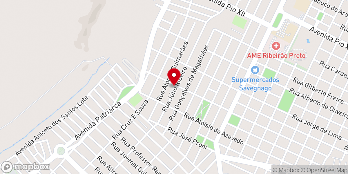 Map showing location of Assembleia de Deus Ministério Belém