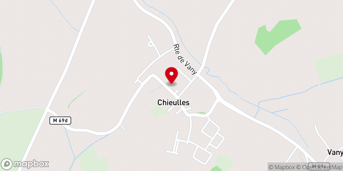Map showing location of Chapelle Saint-Jean-Baptiste de Chieulles