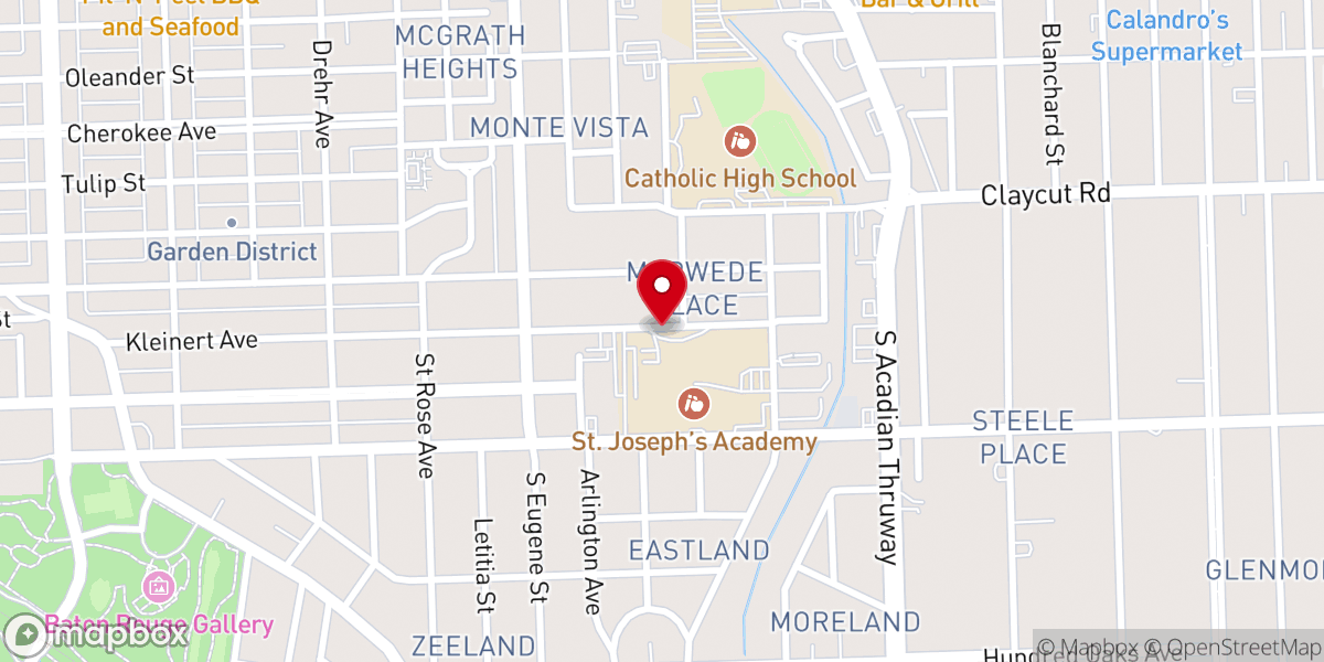 Map showing location of St Joseph's Academy Mother Alice Hall