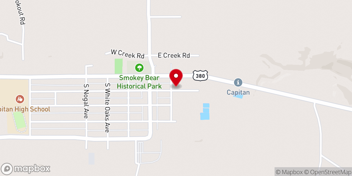 Map showing location of Lone Tree Camps