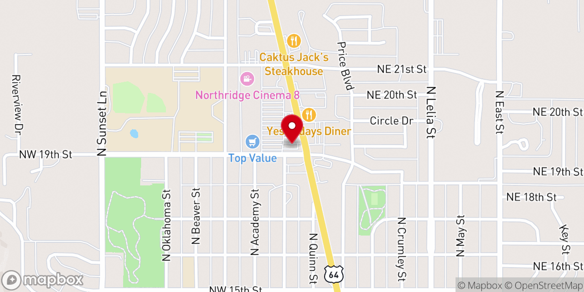 Map showing location of Mazzio's Italian Eatery