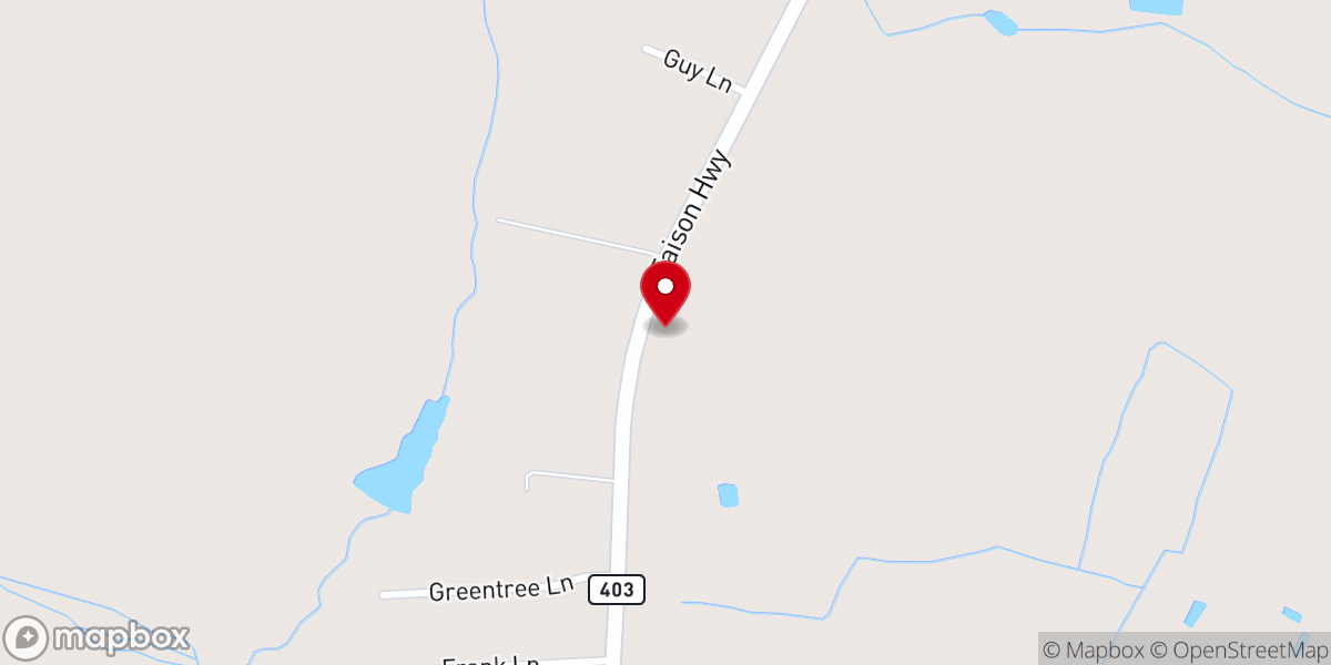 Map showing location of Mount Vernon Baptist Church