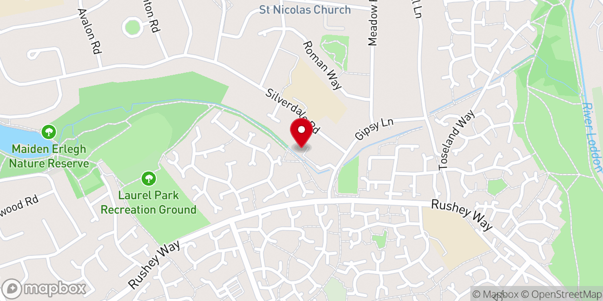 Map showing location of Brookside Church