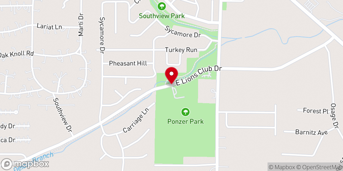 Map showing location of Oak Pointe of Rolla