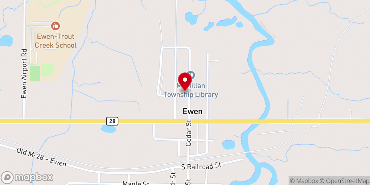 Map showing location of First Lutheran Church