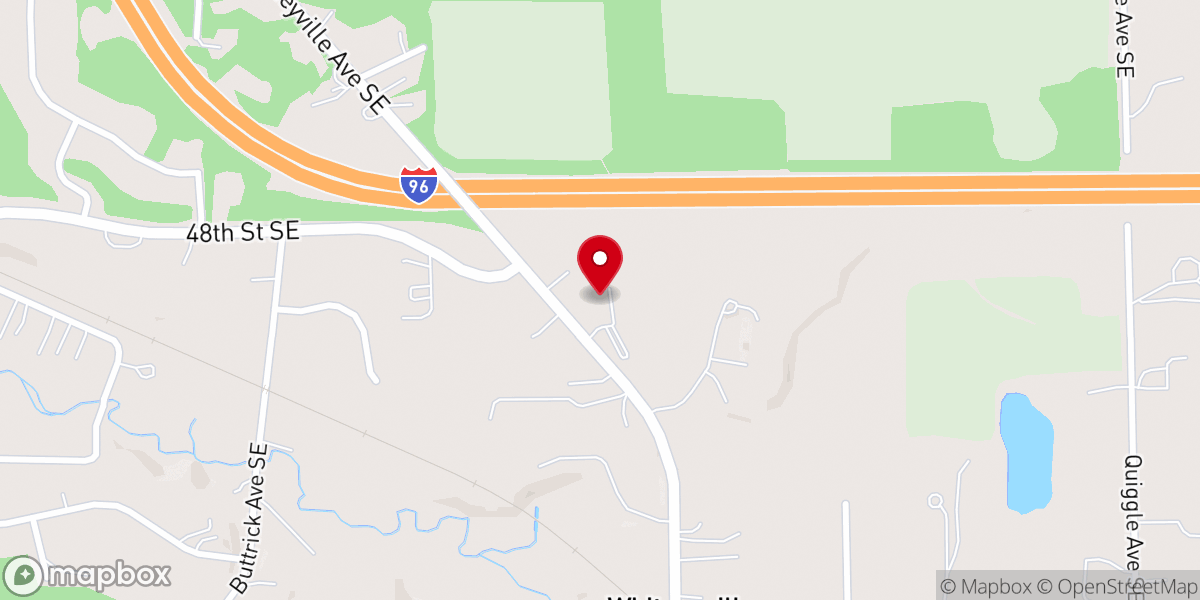 Map showing location of West Michigan Hindu Temple