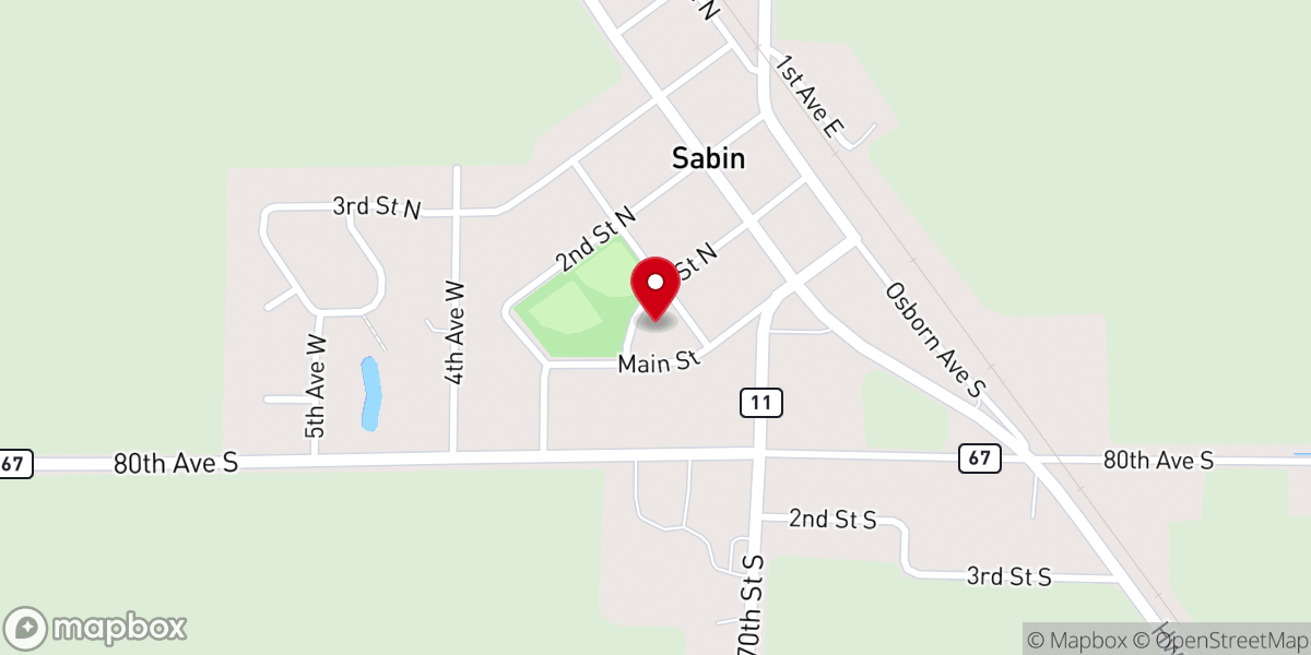 Map showing location of Trinity Lutheran Church