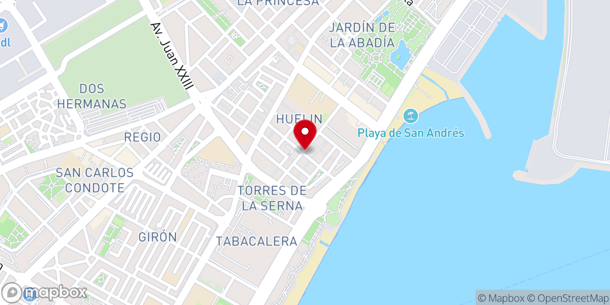 Map showing location of Capilla de Nuestra Señora del Carmen