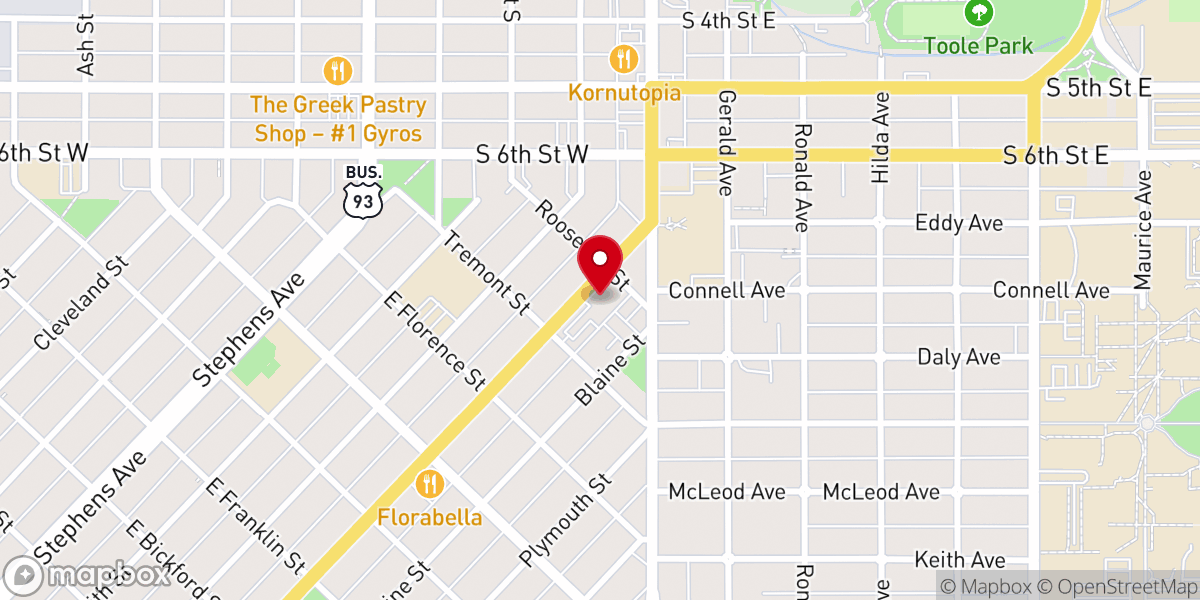 Map showing location of St. Paul Lutheran Church (ELCA)