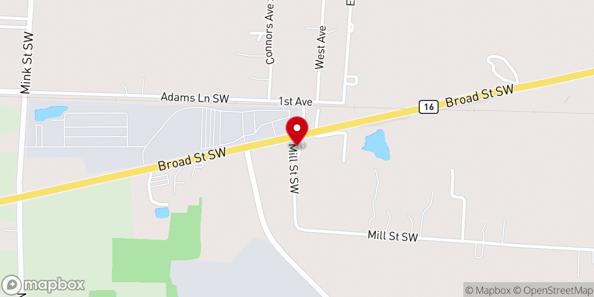 Map showing location of Seventh Day Baptist Church
