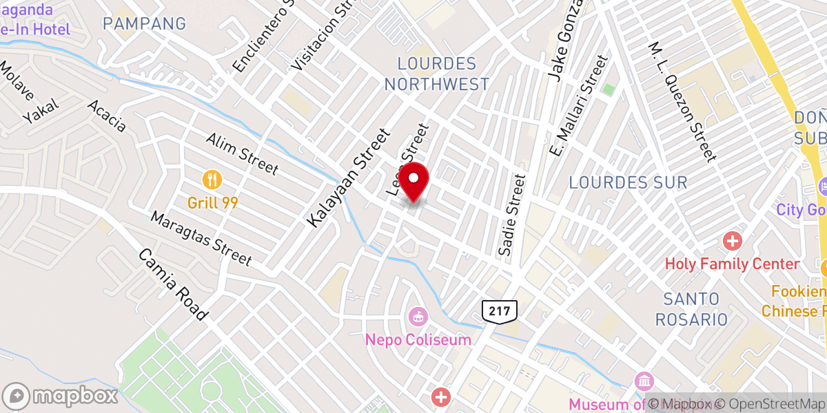 Map showing location of Santisima Trinidad Chapel Catholic Church