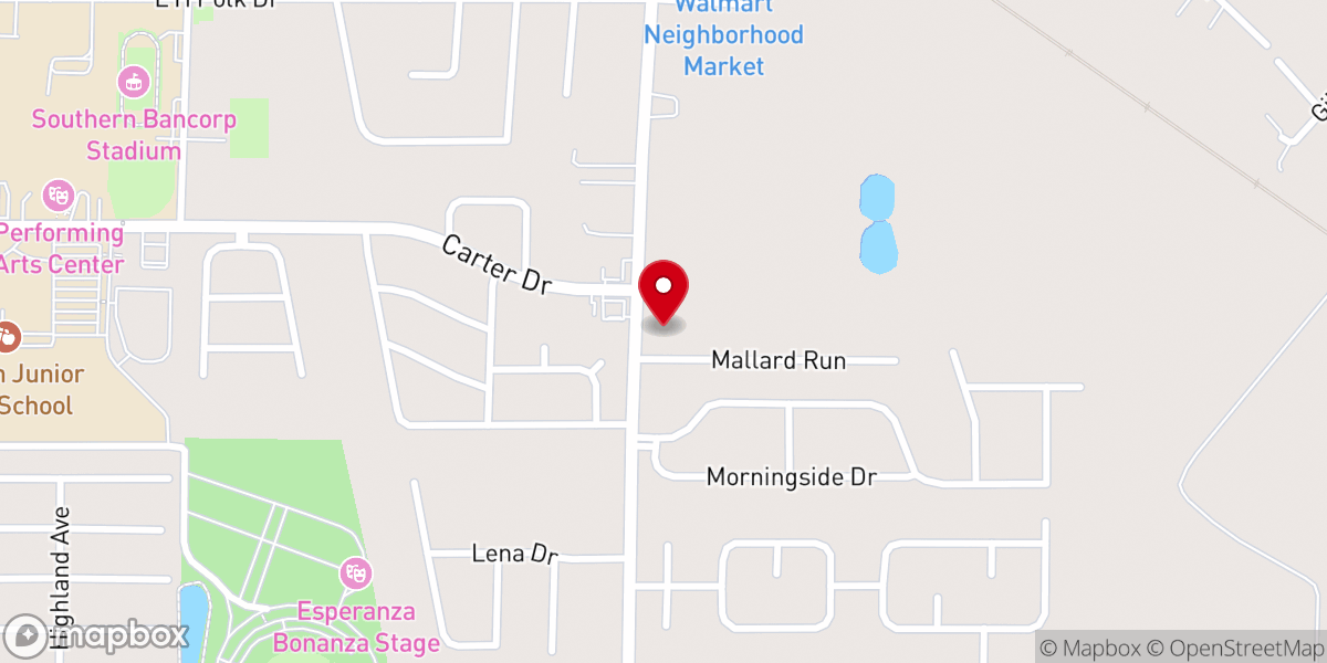 Map showing location of Tabernacle of God Baptist Church