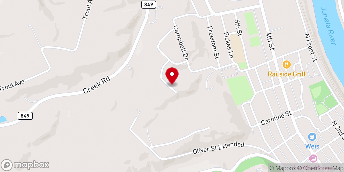 Map showing location of Hilltop Christian Church