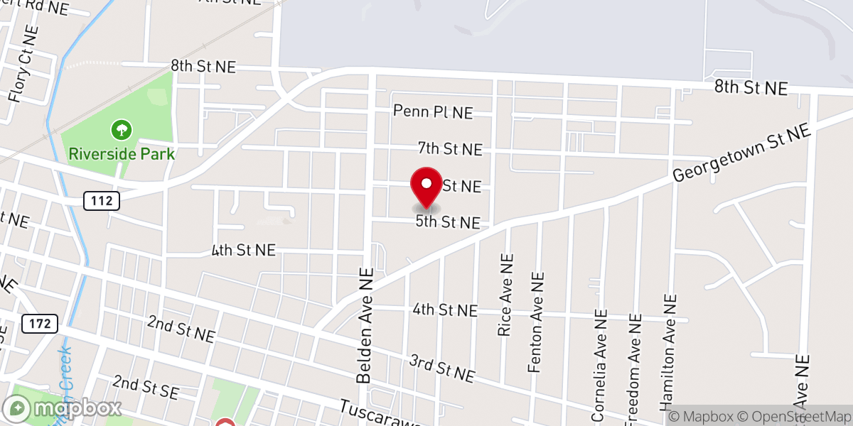 Map showing location of Restoration Church & Worship Center