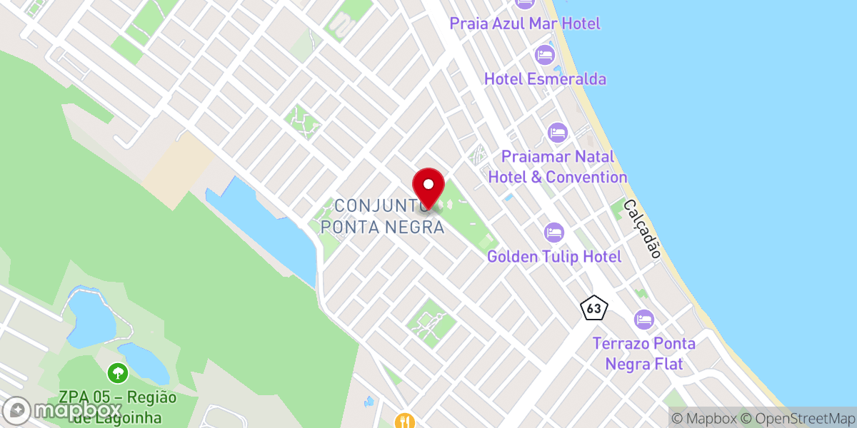 Map showing location of IEADERN - Assembléia de Deus - Cong. Conj. Ponta Negra