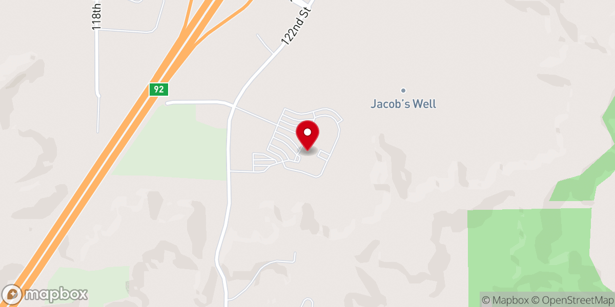 Map showing location of Jacob's Well Church