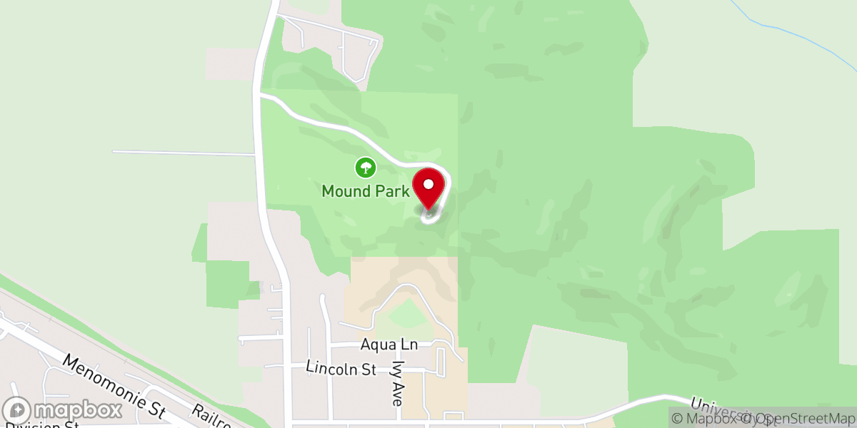 Map showing location of Elk Mound Hill Castle