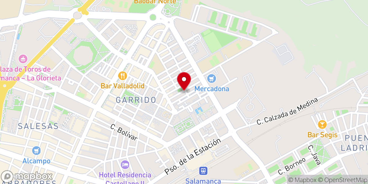 Map showing location of Iglesia evangélica Buena Semilla