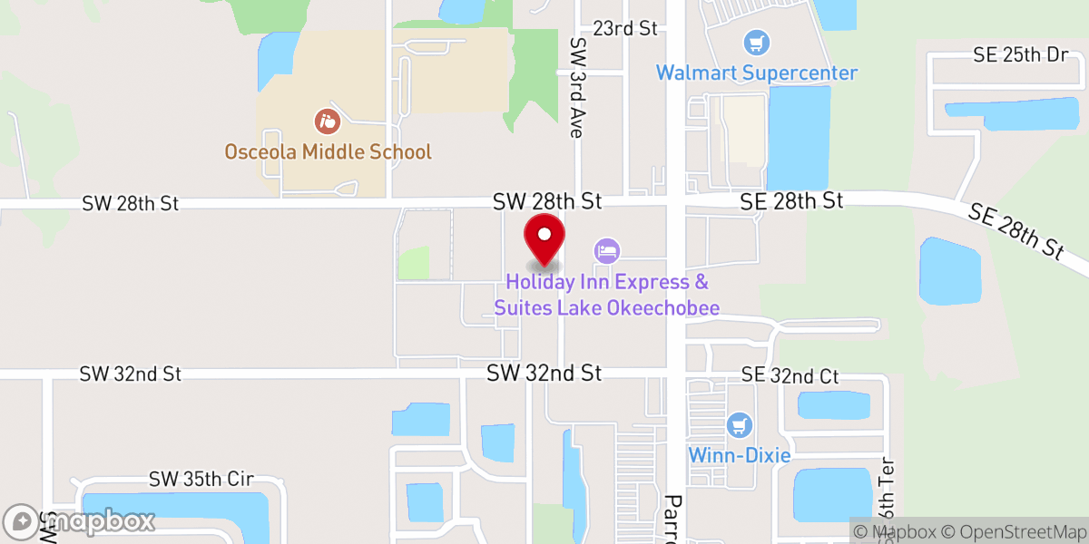 Map showing location of Iddpmi Okeechobee Casa del Alfarero