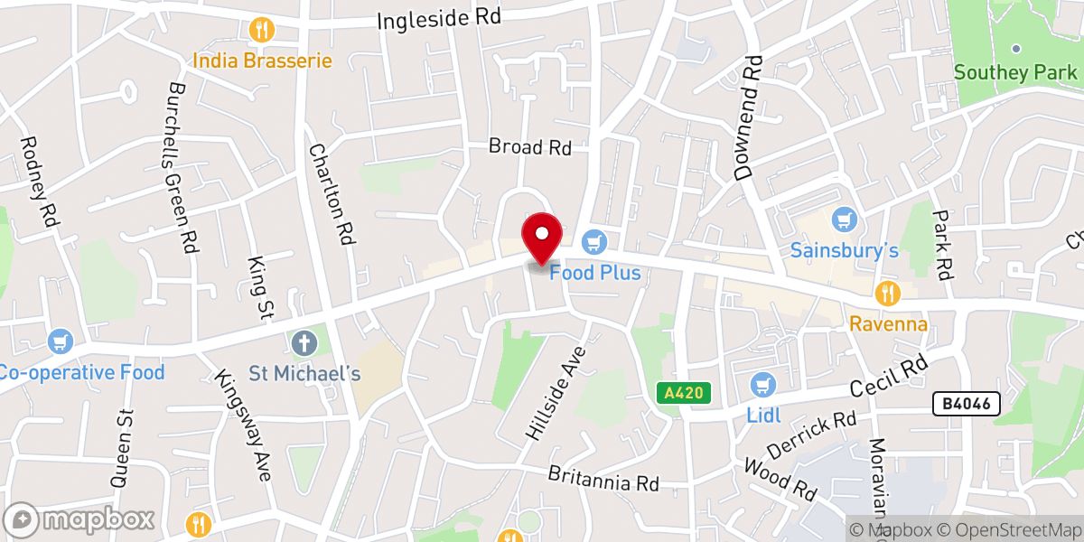 Map showing location of Bourne Christian Centre