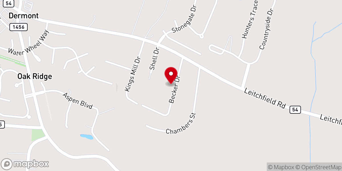 Map showing location of Owensboro First United Baptist Church