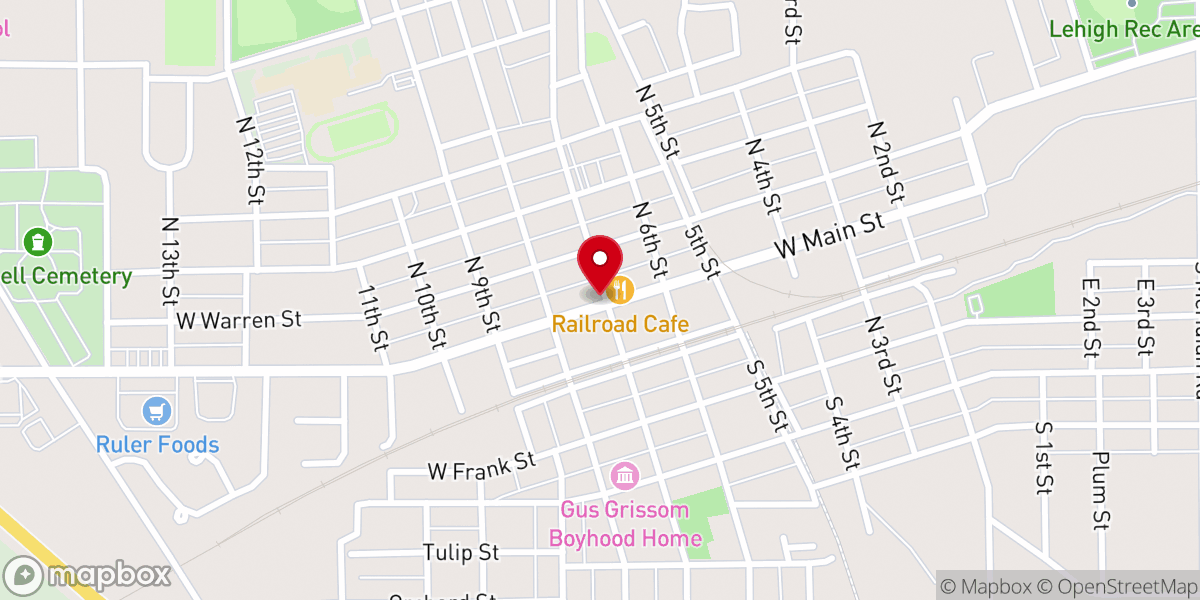 Map showing location of White River Baptist Church Parsonage