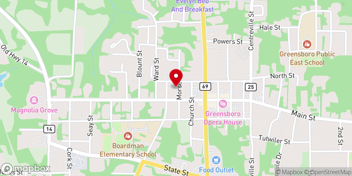 Map showing location of Saint Matthew African Methodist Episcopal Church