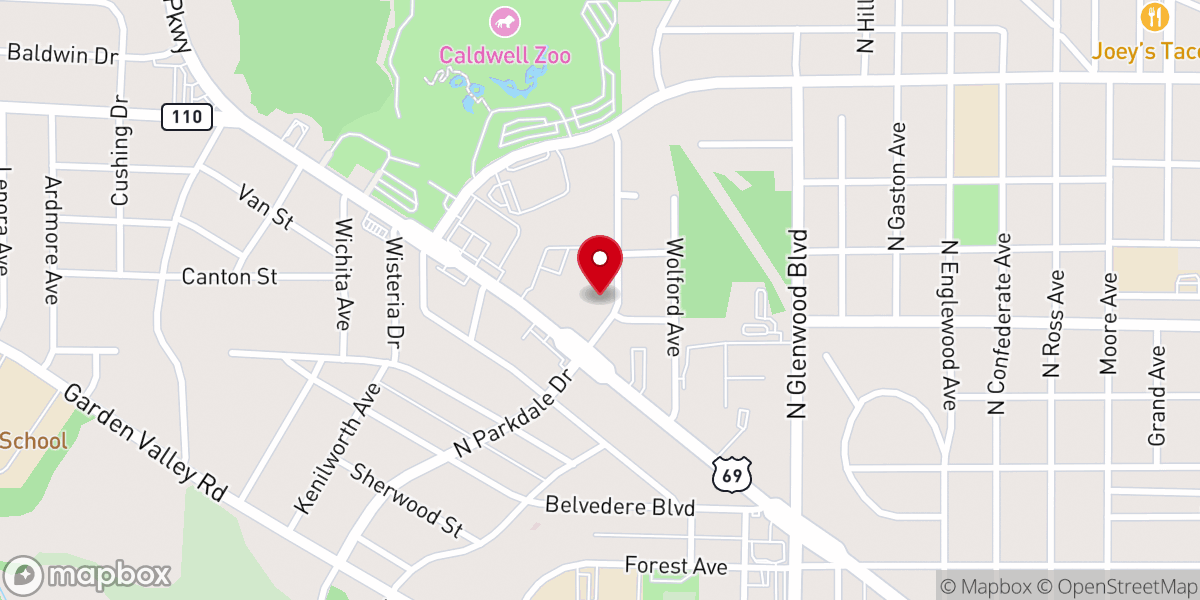 Map showing location of New Beginning Church of God in Christ