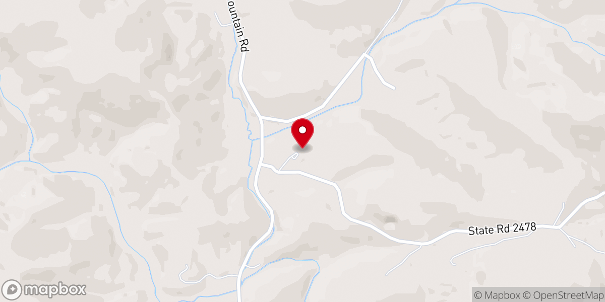 Map showing location of Liberty Baptist Church
