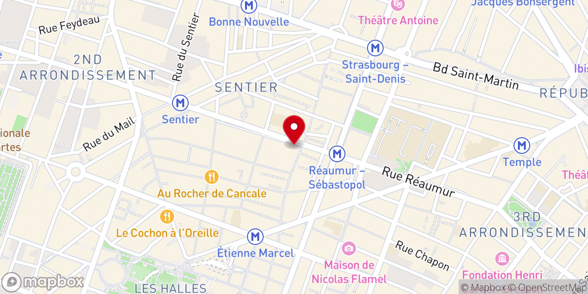 Map showing location of Immeuble cathédrale de la rue Réaumur