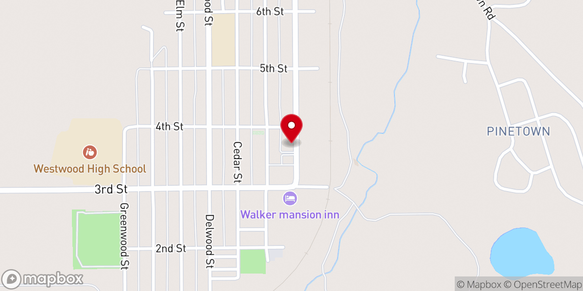 Map showing location of Calvary Chapel of Westwood