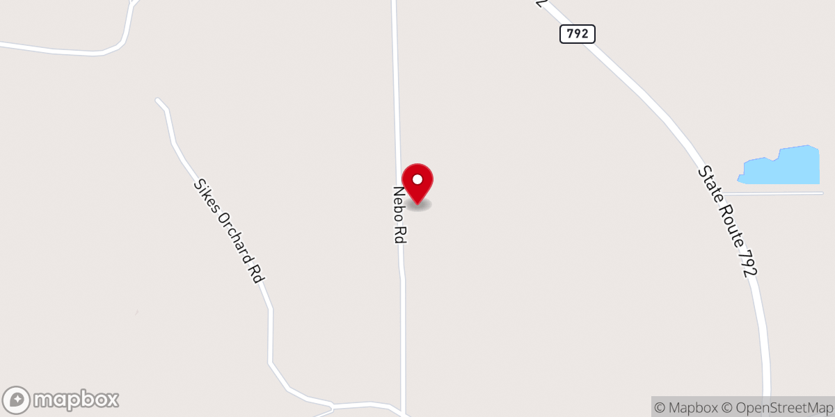 Map showing location of Ebenezer Baptist Church