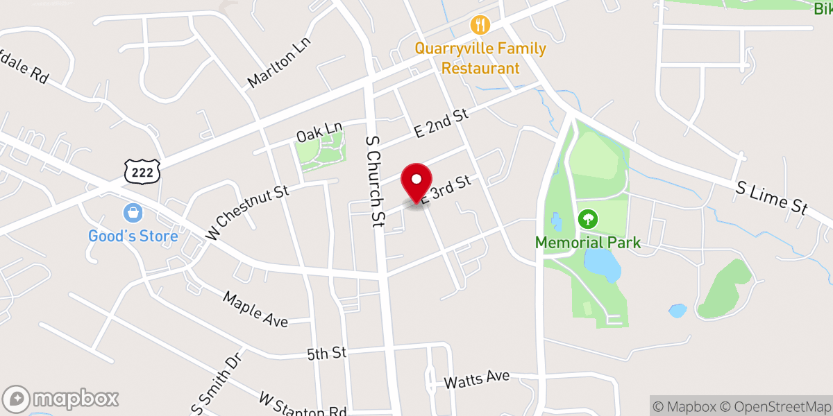 Map showing location of St Catherines church