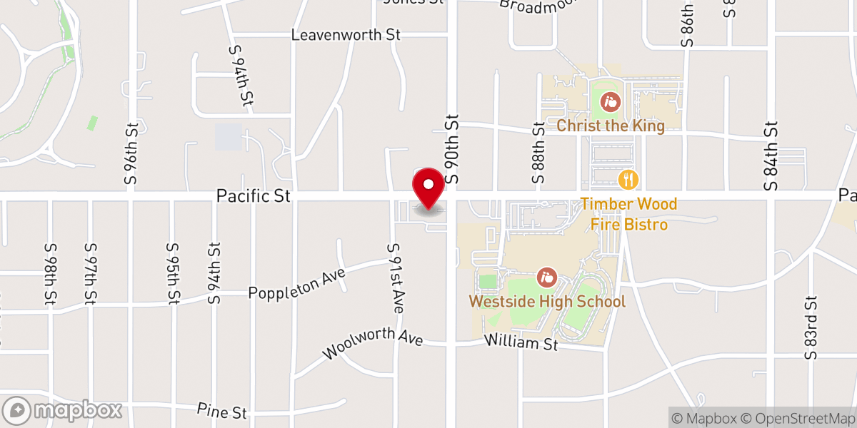 Map showing location of Pacific Hills Lutheran Church