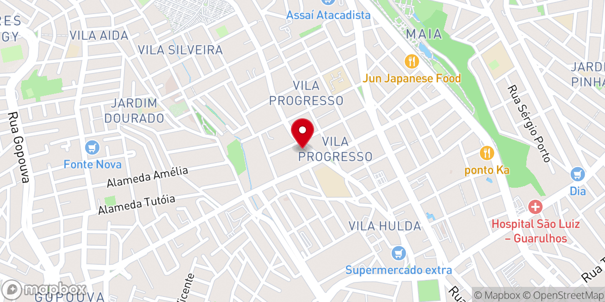 Map showing location of Igreja Nova Dimensão