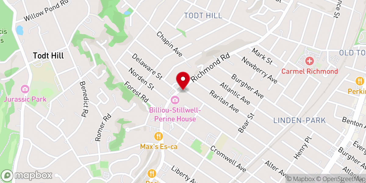 Map showing location of Casita of Brooklyn on Staten island