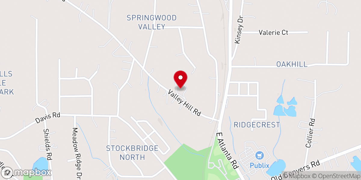Map showing location of The Bridge First Christian Church of Stockbridge
