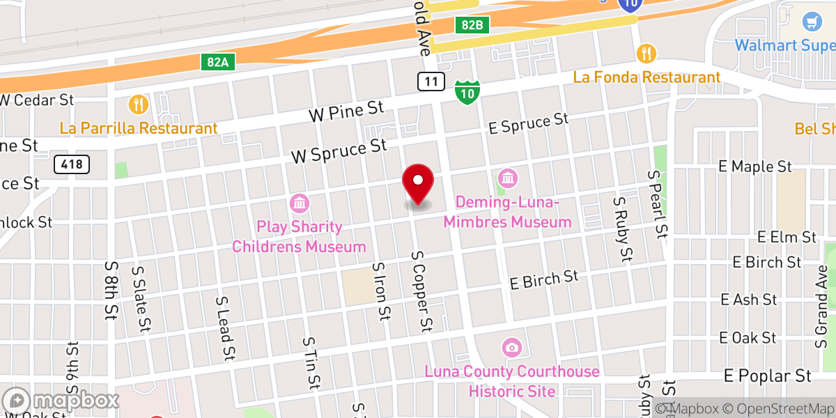 Map showing location of First Christian Church